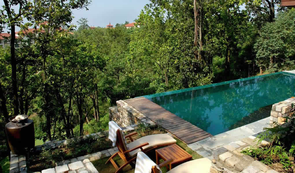 Piscina en villa privada en Ananda Spa