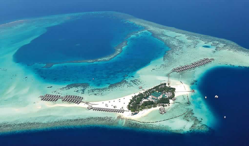 Vistas de pájaro Islas Maldivas hotel Constance Moofushi
