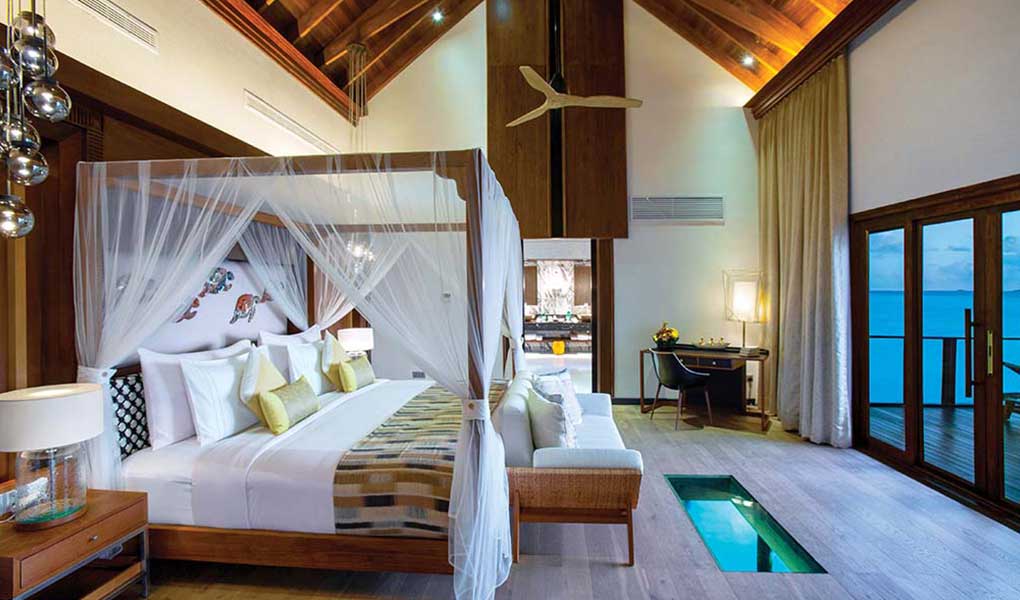 Habitacion villa privada hotel lujo Maldivas