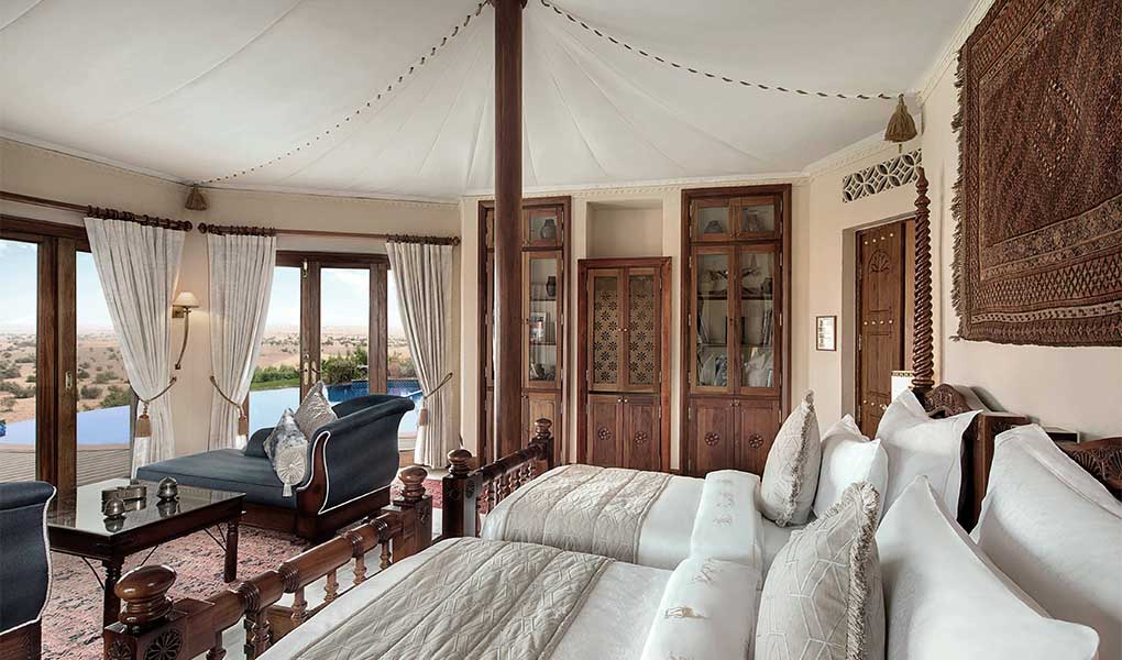 Habitación del hotel de lujo Al Maha Desert Resort en Dubái