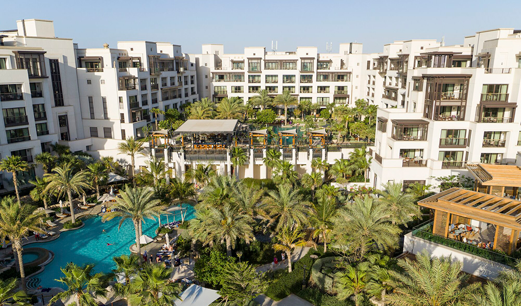 Vistas aéreas del hotel Jumeirah Al Naseem en Dubai