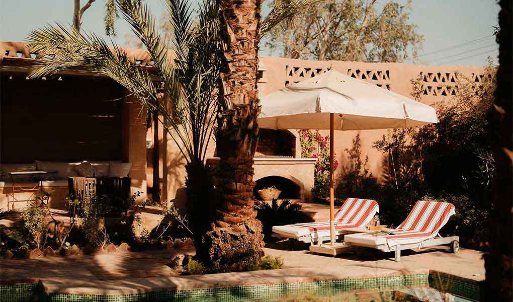 Zonas comunes del hotel Al Moudira en Luxor