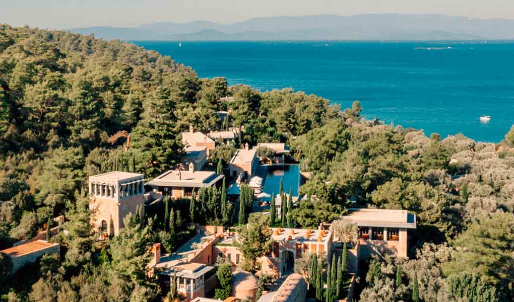 Visas aéreas del hotel de lujo Bodrum en Turquía Amanruya