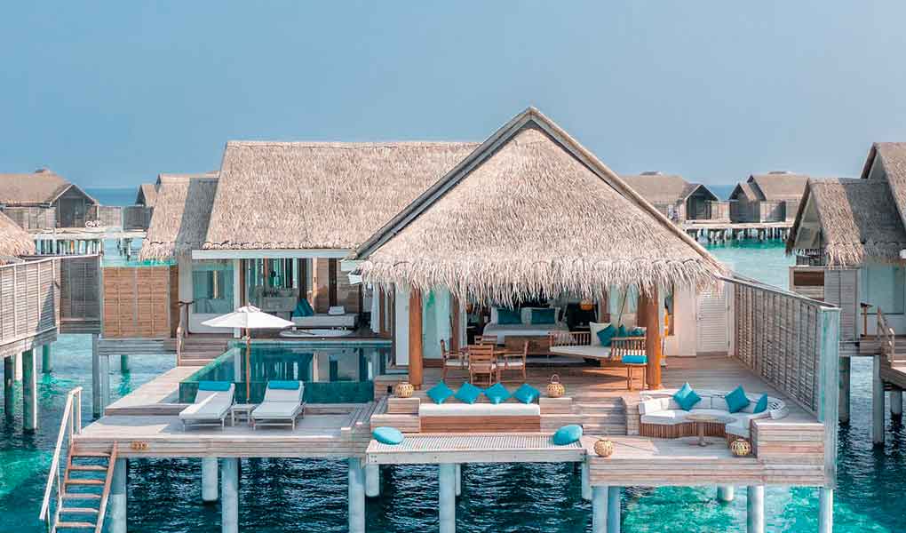 Water Villa de lujo del hotel Anantara Kihavah Maldives