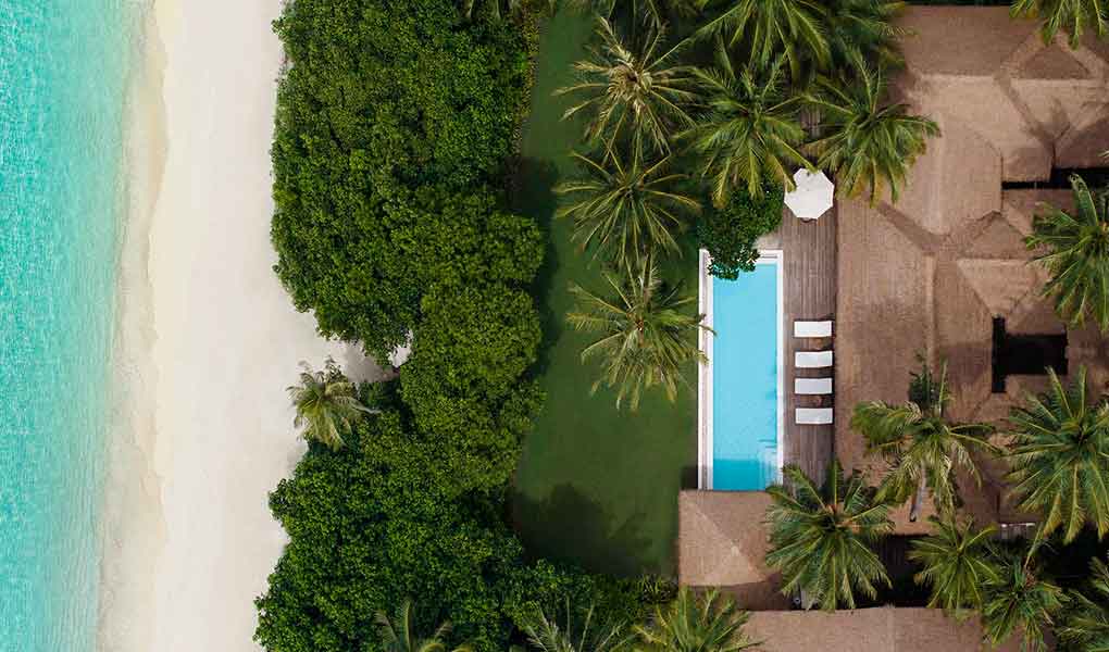 Beach Villa del hotel en Maldivas