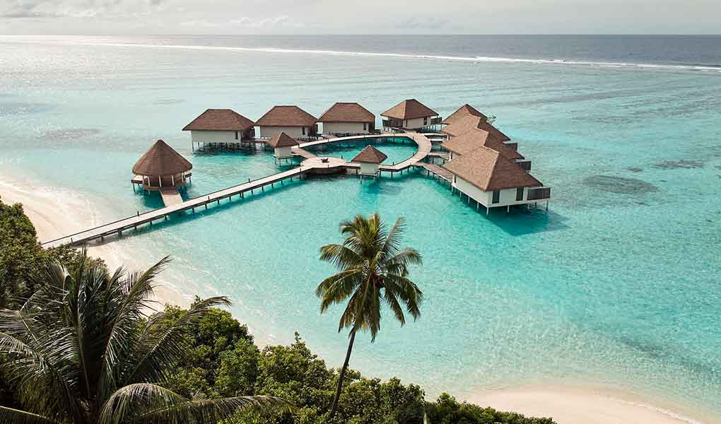 Spa del hotel en Maldivas sobre el agua