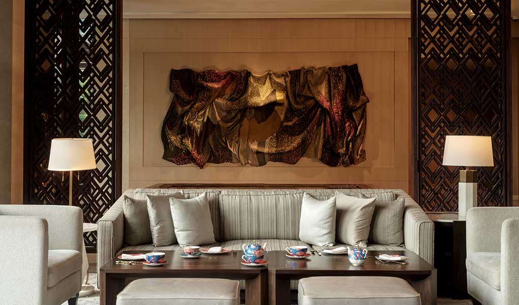 Zona de descanso decoración contemporánea hotel lujo CAPELLA Bangkok