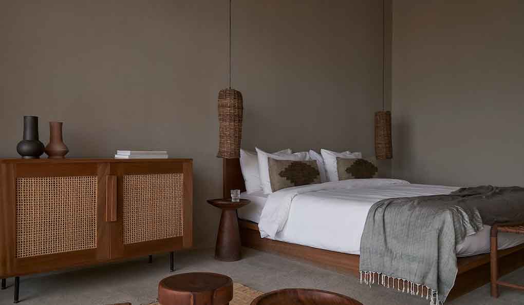 Decoración interior de la habitación de Casa Cook hotel de lujo playa en Egipto