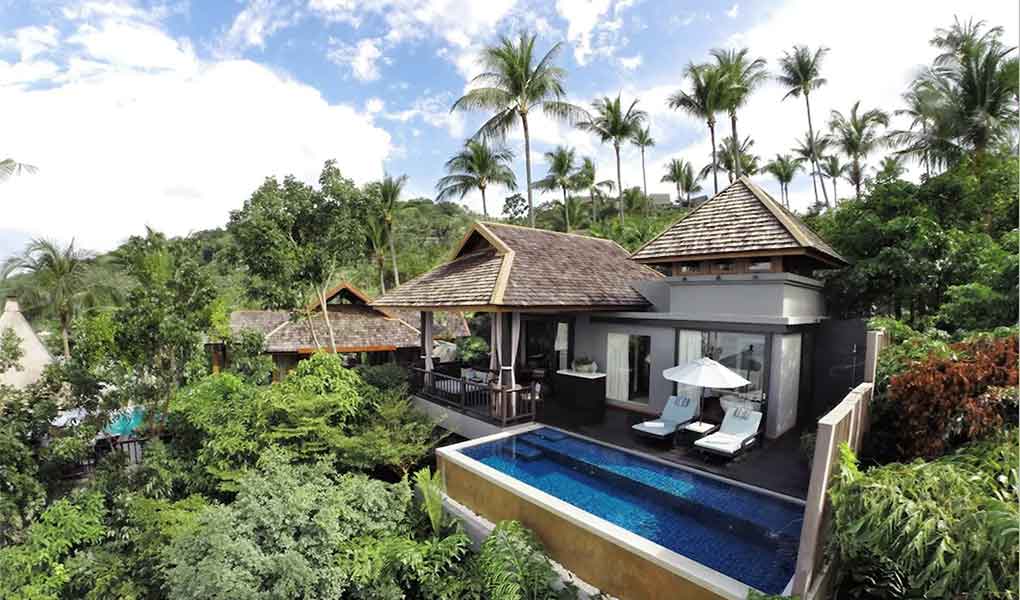 Villa privada sobre la ladera tropical Four Seasons Koh Samui
