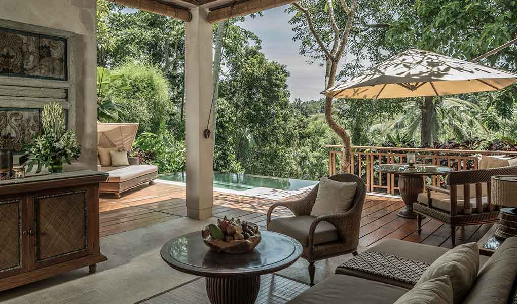 Villa con piscina privada en Bali en Ubud hotel de lujo