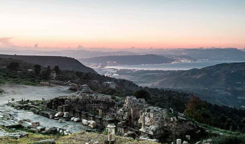 Vistas de Amman desde lo alto de una colina en Jordania