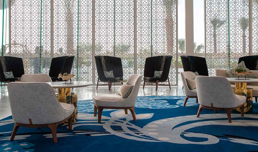Detalle de la decoración del hotel entrada Jumeirah Saadiyat Island