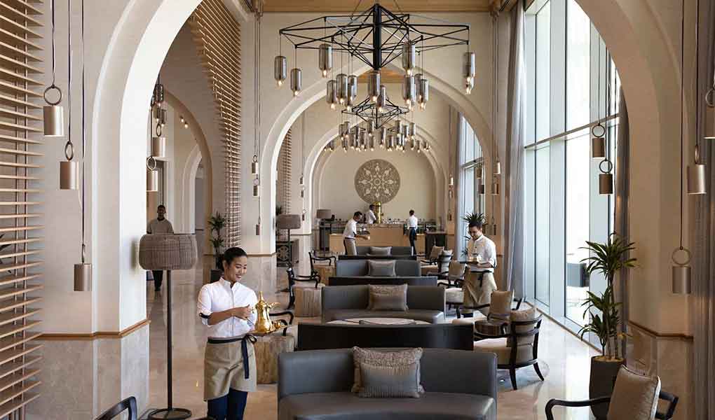Entrada del hotel Jumeirah Muscat Bay en Omán