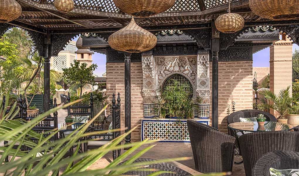 Azotea del hotel La Sultana Marrakech en Marruecos