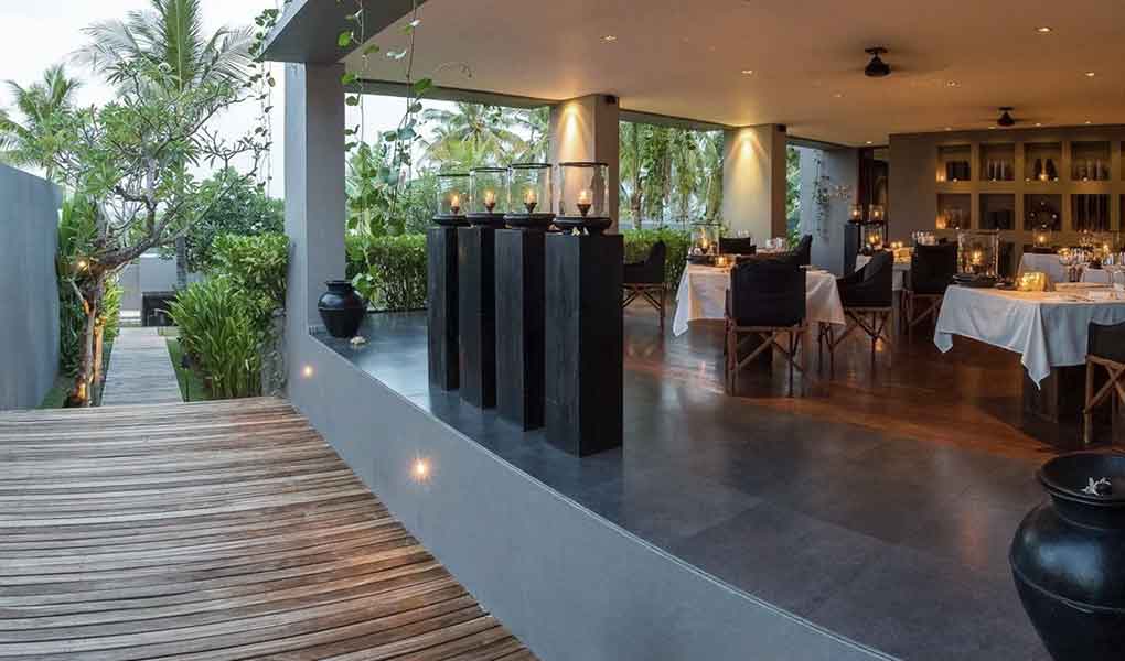 Restaurante con salida al exterior The Lombok Lodge