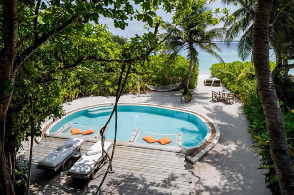Piscina privada Villa Familiar Maldivas Hotel Soneva