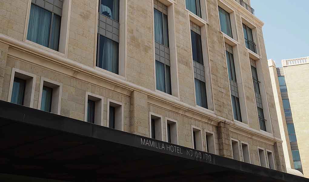 Fachada del hotel de lujo en Jerusalén Mamilla Hotel