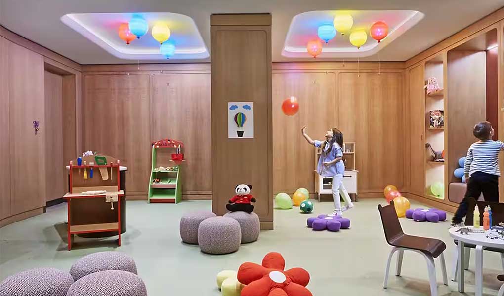Zona de juegos para niños en el hotel lujo Mandarin Oriental Bosphorus en Turquía