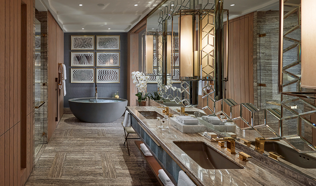 Diseño baño hotel lujo en Dubai