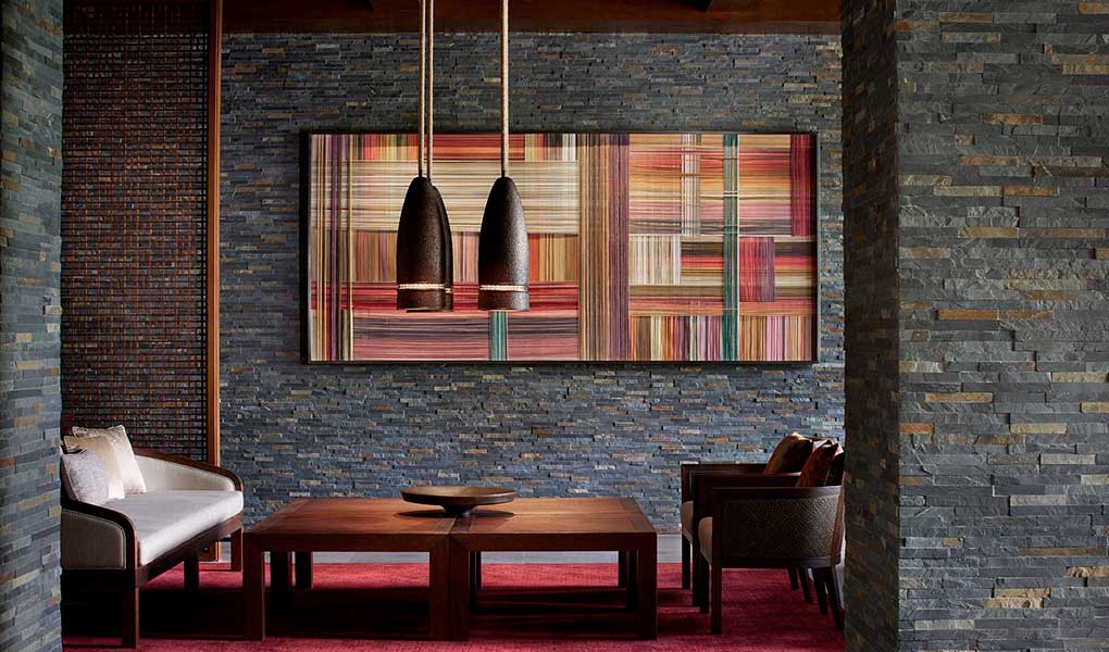 Recepción del hotel arte tradicional Tibet