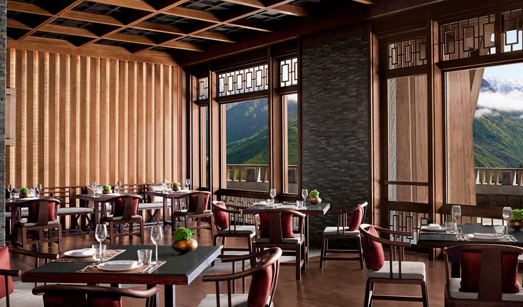 Restaurante del hotel Rissai Valley, a Ritz-Carlton Reserve en China