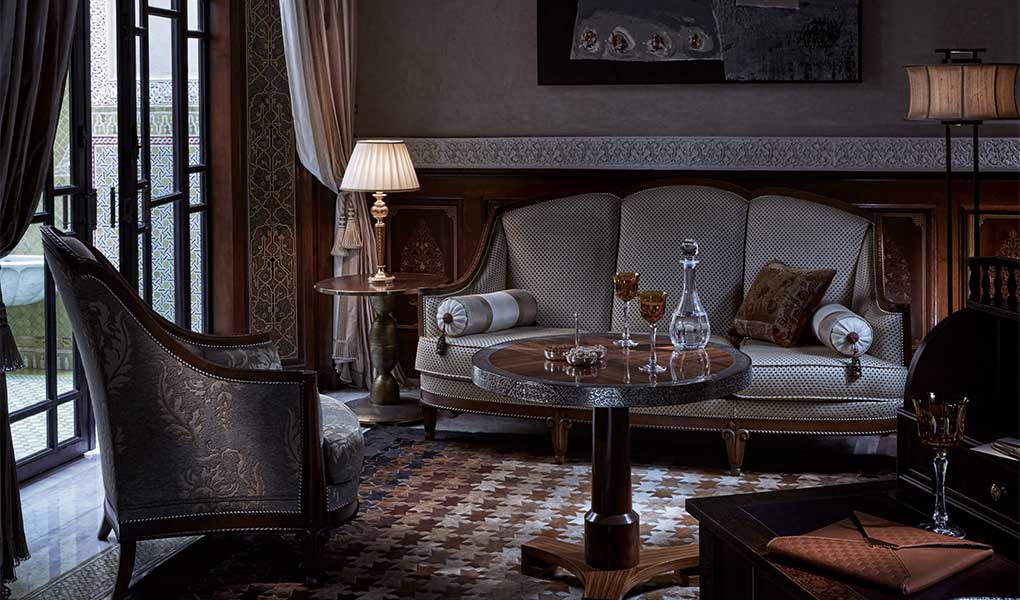 Restaurante de lujo del hotel Royal Mansour Marrakech