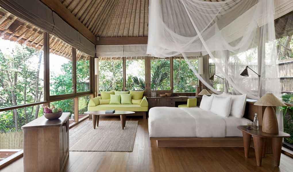 Interior de la villa privada en Tailandia Six Senses Samui