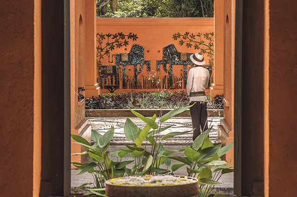 Patio interior Tailandia del hotel de lujo Anantara Golden Triangle