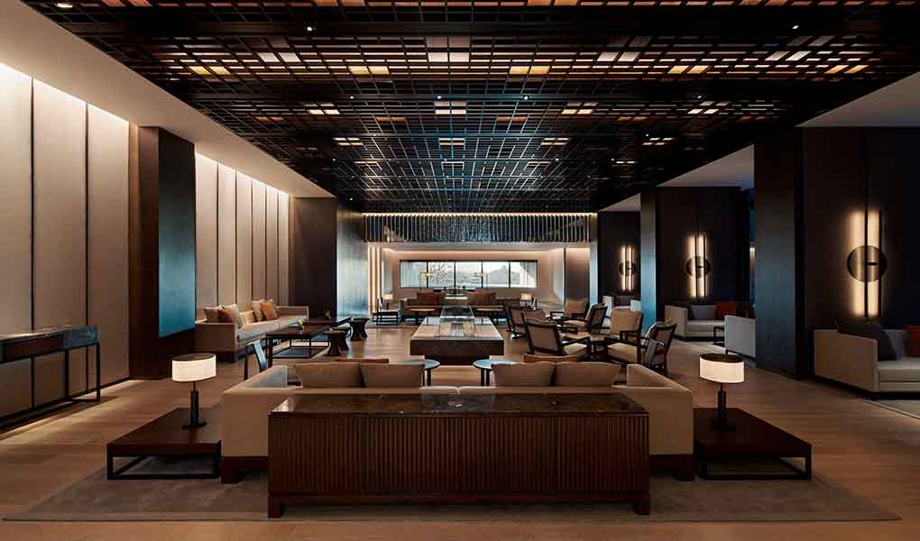 Zonas comunes del hotel de lujo en China, en Pekín