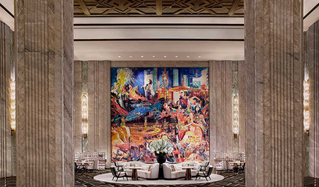 The St. Regis on the Bund arte y decoración del hotel de lujo