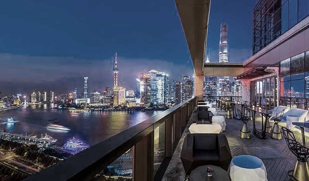 The St. Regis on the Bund vistas nocturnas de la ciudad de Shanghái