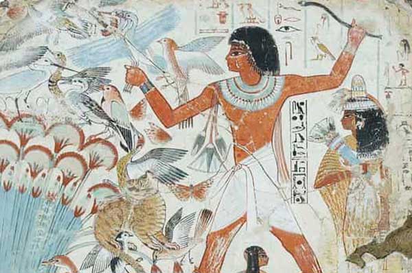 Viaje de novios a Egipto arte antiguo mural en Egipto