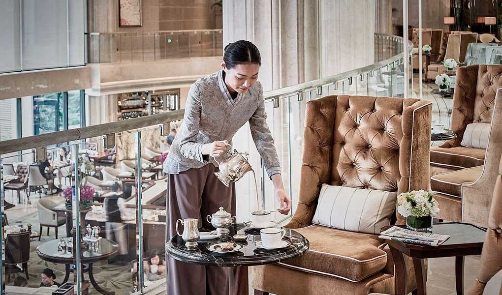 Zonas comunes del hotel y servicio del té tarde