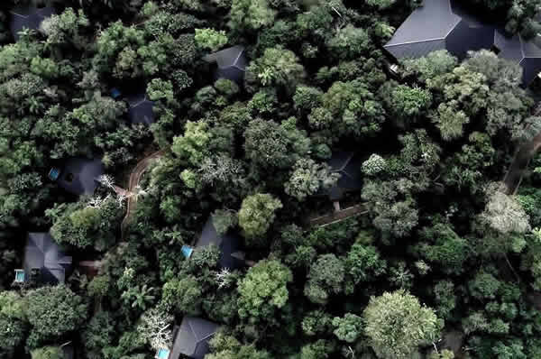 Vistas aéreas del hotel AWASI Iguazú
