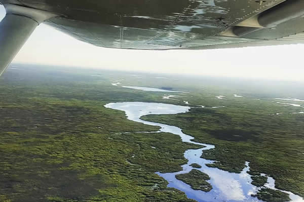 Vistas vuelo avioneta a Rincón del Socorro en los Esteros del Iberá