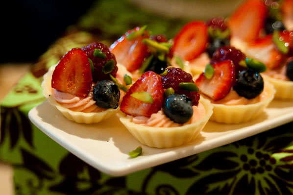 Detalle de pastelería en el hotel lujo Australia The Langham Melbourne