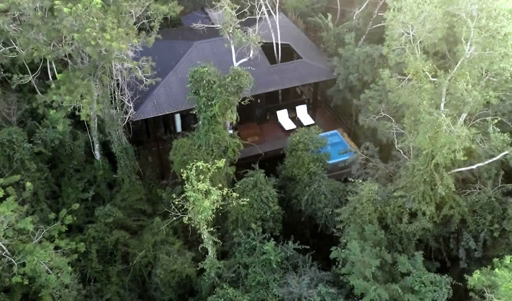 villa privada lodge desde el aire Awasi Iguazú