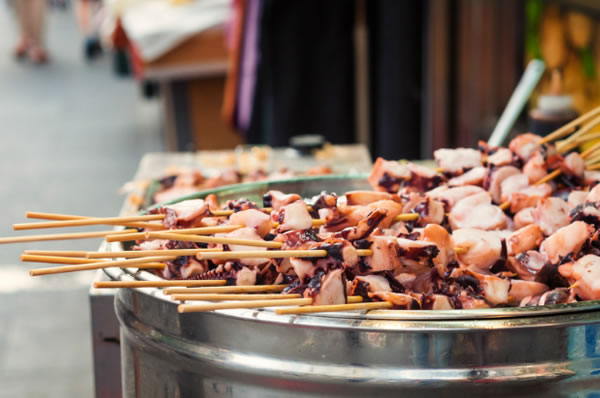 Mercado de comidas en Seúl