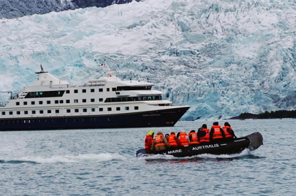 Crucero Australis en Patagonia Glaciar Pía 