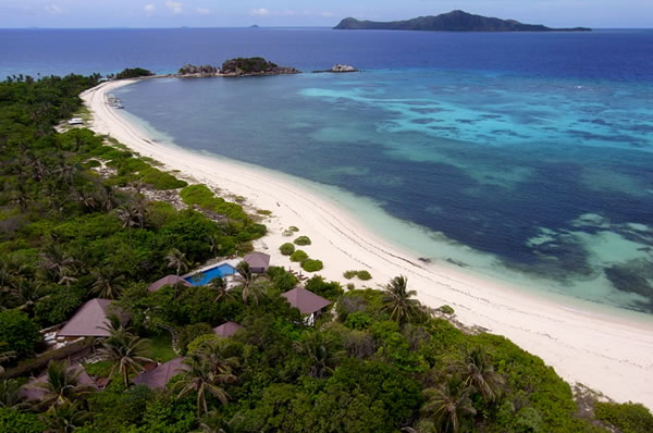 Vista aerea Amanpulo Pamalican Island