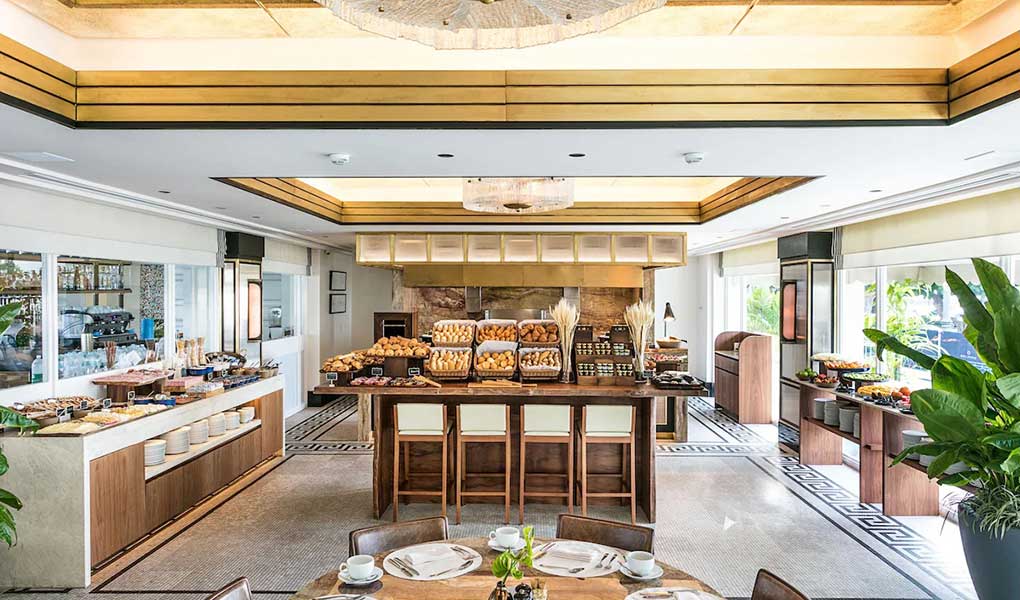 Zonas comunes del hotel de lujo en Rio de Janeiro en Brasil