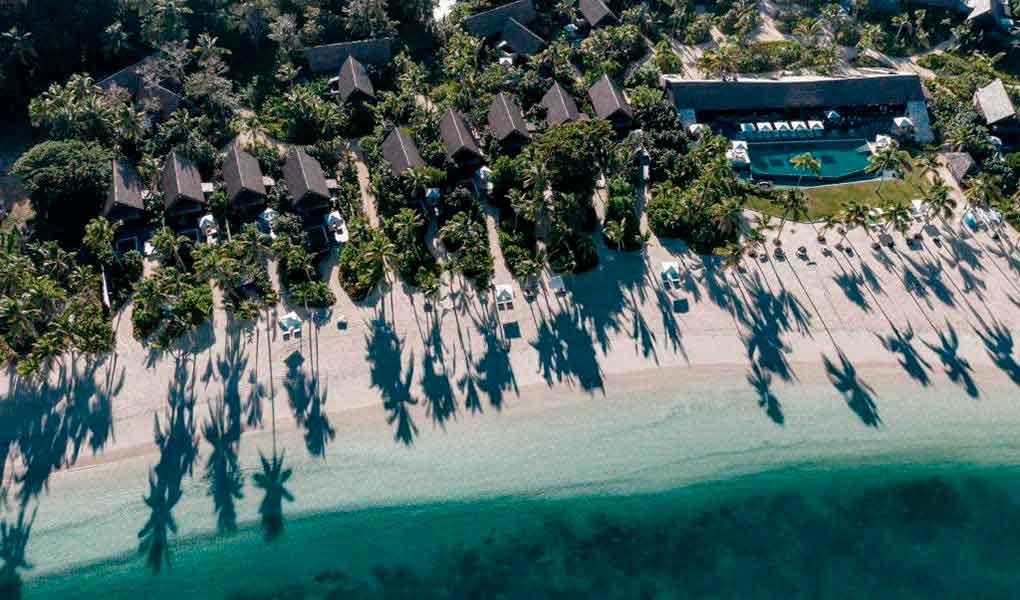 Hotel Six Senses Fiji arenas blancas y mar