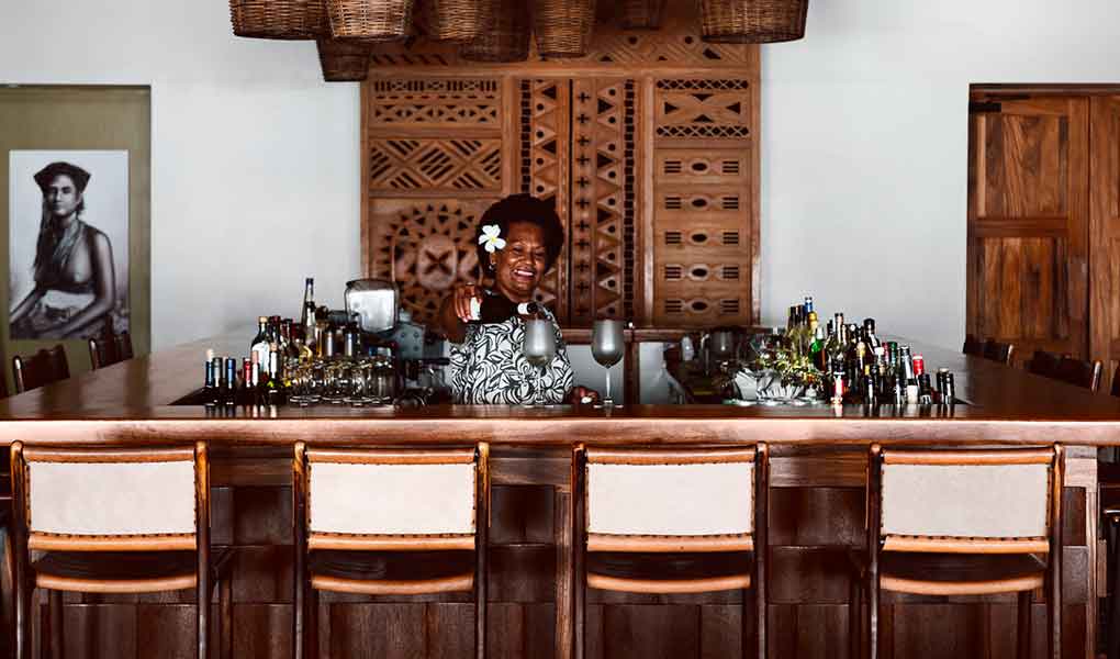 Bar tradicional en hotel Tokoriki island resort en Fiji