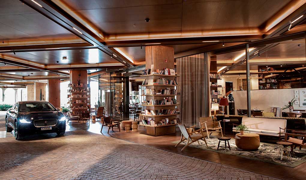 Entrada hotel de lujo en Brasil Rosewood Sao Paulo