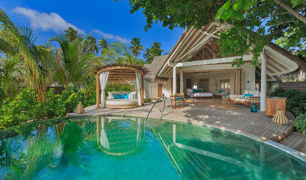 Beach Villa del hotel en Maldivas