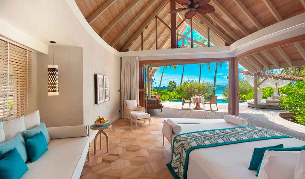 Vistas desde el Beach Villa Milaidhoo Maldives