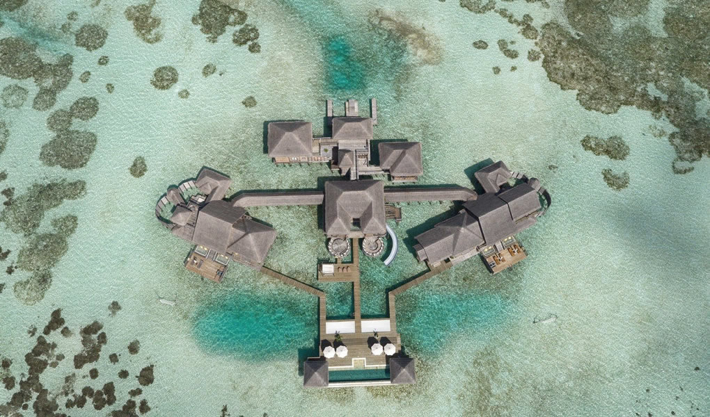 Vista desde cielo hotel Gili Lankanfushi Maldives
