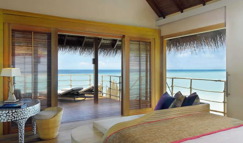 Vistas desde la habitación del overwater Maldivas Constance Moofushi
