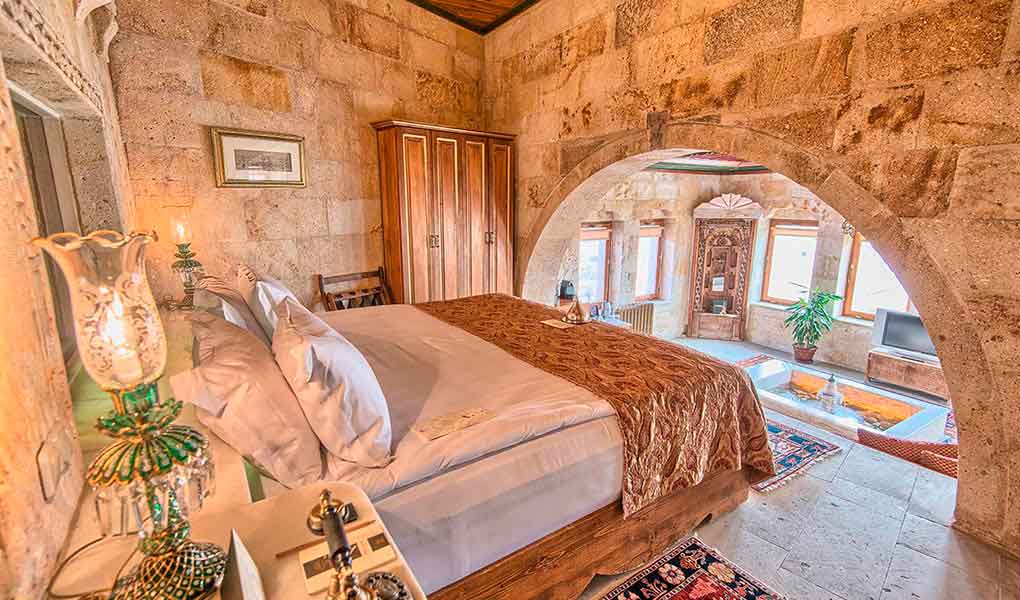 Decoración interior del hotel de lujo en Cappadocia en Turquía
