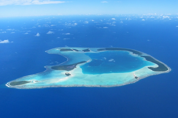 Hotel The Brando vista aérea Viaje lujo a Polinesia Francesa y Estados Unidos